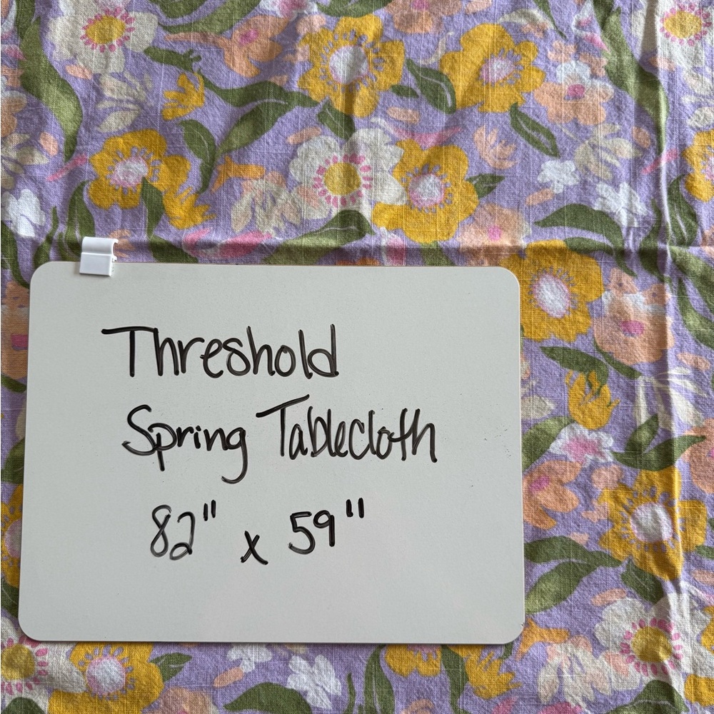Threshold Lavender Floral Tablecloth with Yellow Blossoms